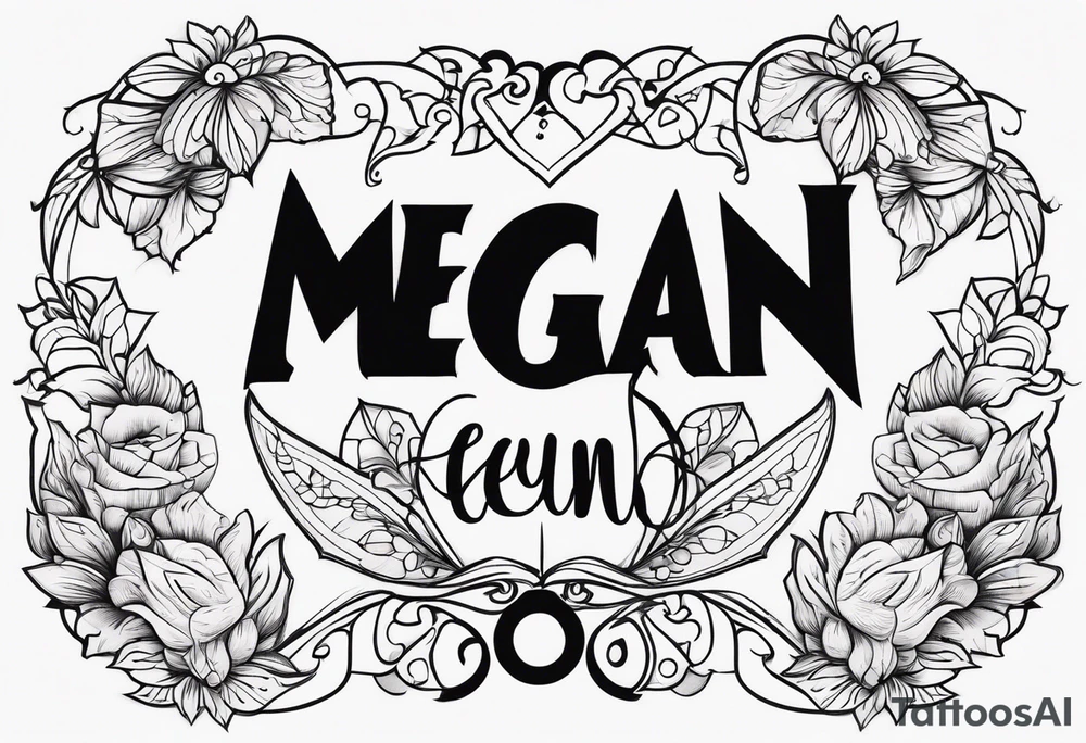 name Megan tattoo idea