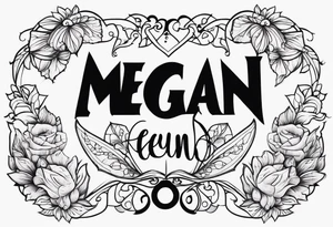 name Megan tattoo idea