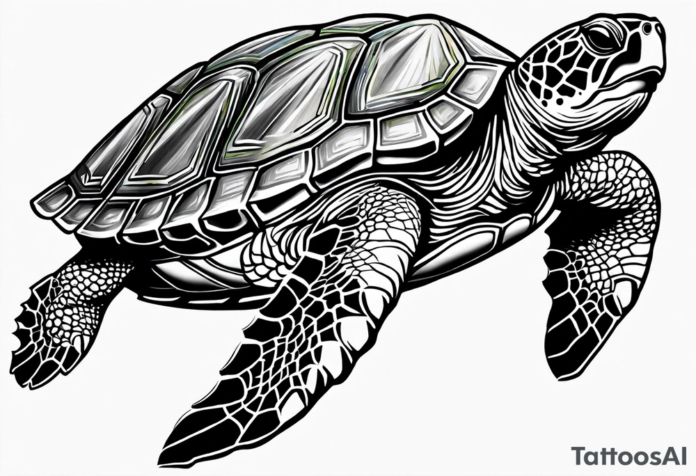 Sea turtle tattoo idea