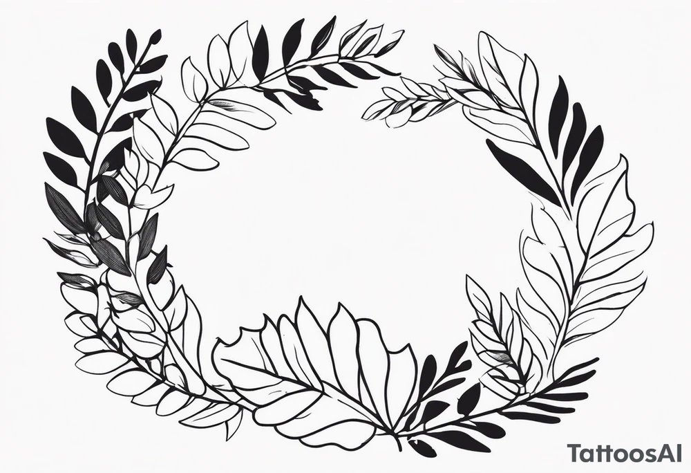 leaves around the forearm tattoo idea