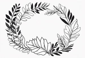 leaves around the forearm tattoo idea