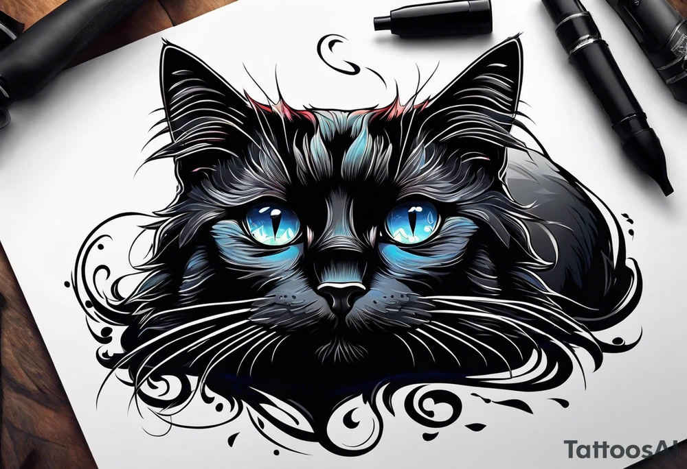 Black cat laying inside arm similar to tattoos in my favourite album tattoo idea