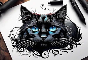 Black cat laying inside arm similar to tattoos in my favourite album tattoo idea