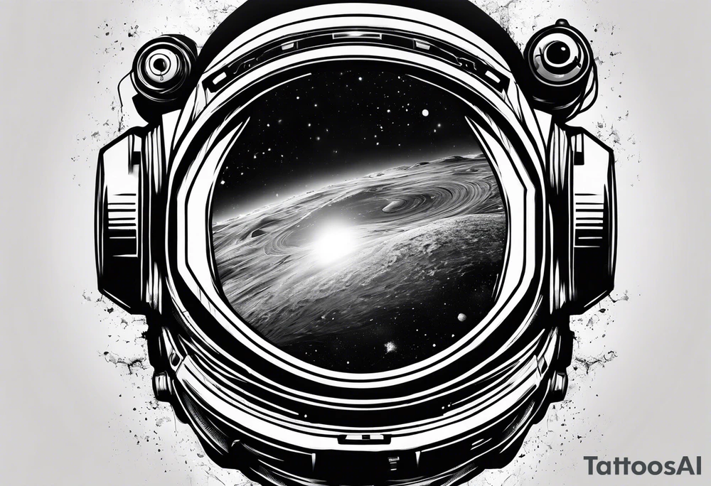 A astronaut a black hole tattoo idea