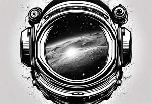A astronaut a black hole tattoo idea