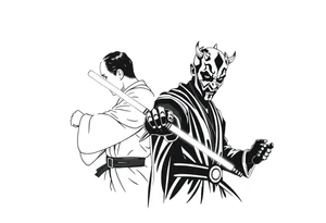 obi wan kenobi vs darth maul tattoo idea