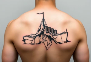 titanic image with map coordinates tattoo idea