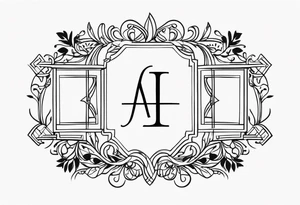 create a Lucas and Jordan and Annabel monogram tattoo idea