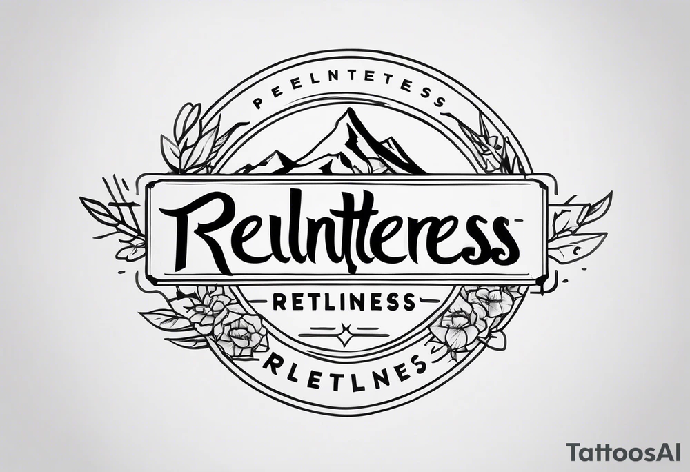 lettering only of the word relentless tattoo idea