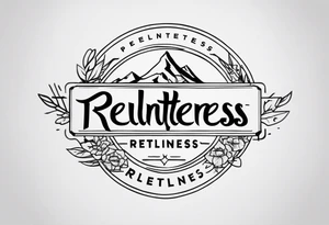 lettering only of the word relentless tattoo idea