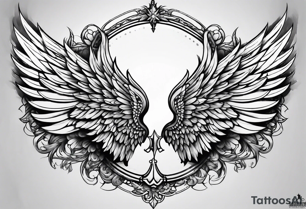 Angel wings tattoo idea