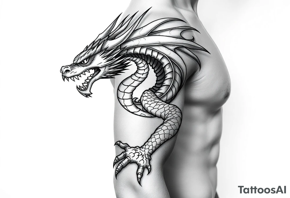 sharp dragon tattoo idea
