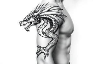 sharp dragon tattoo idea