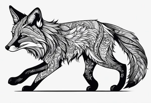 strength, small, nuanced, fox, elegant, armenian tattoo idea