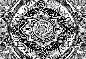 A mandala half sleeve tattoo idea
