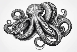 one tentacle tattoo idea