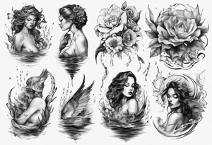 Wasser Nymphe tattoo idea