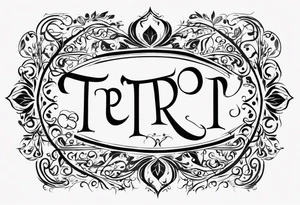Terri and rick parents name tattoo idea