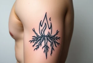 fire in a prison of roots tattoo idea