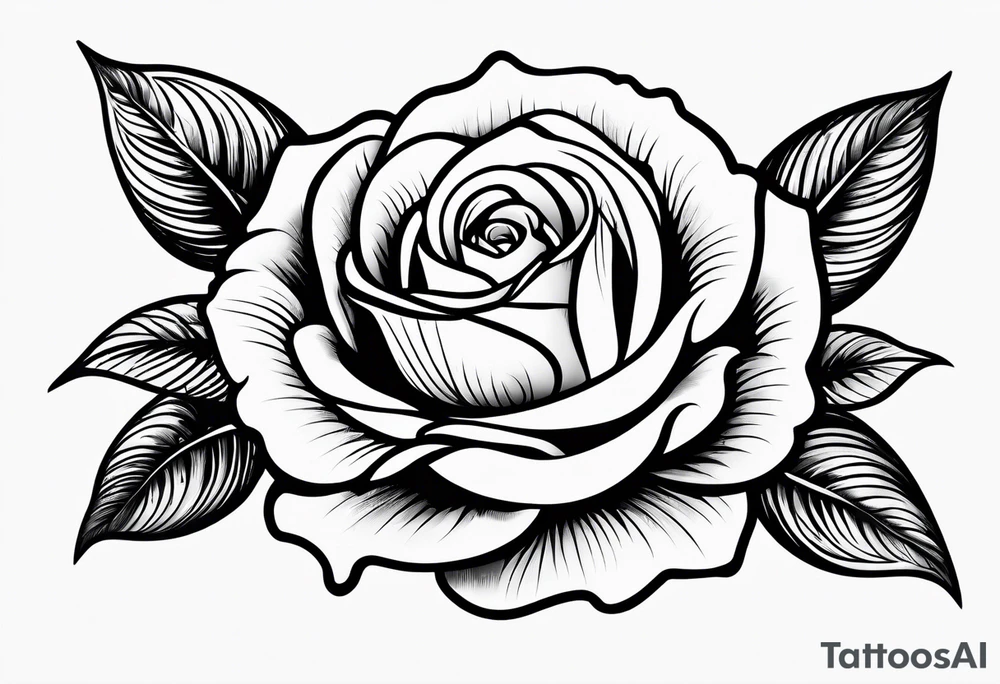 Single rose tattoo idea