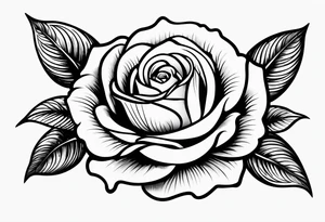 Single rose tattoo idea