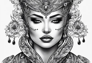 Whole hand wrapped around throat tattoo idea