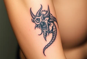 medieval woodcut monsters tattoo idea