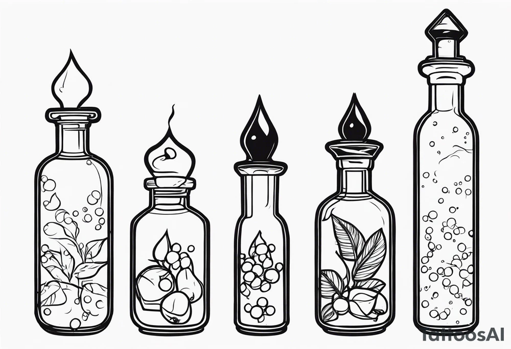Potion Bottles tattoo idea