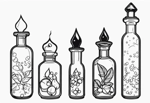 Potion Bottles tattoo idea