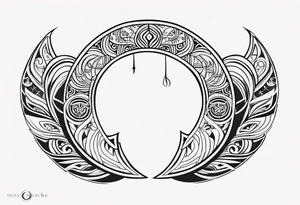 maori back and chest crescent design tattoo tattoo idea