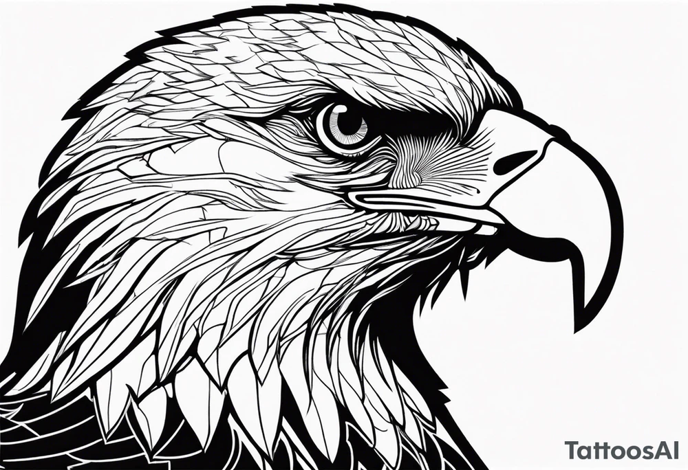 eagle face tattoo idea