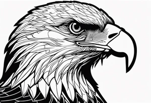 eagle face tattoo idea