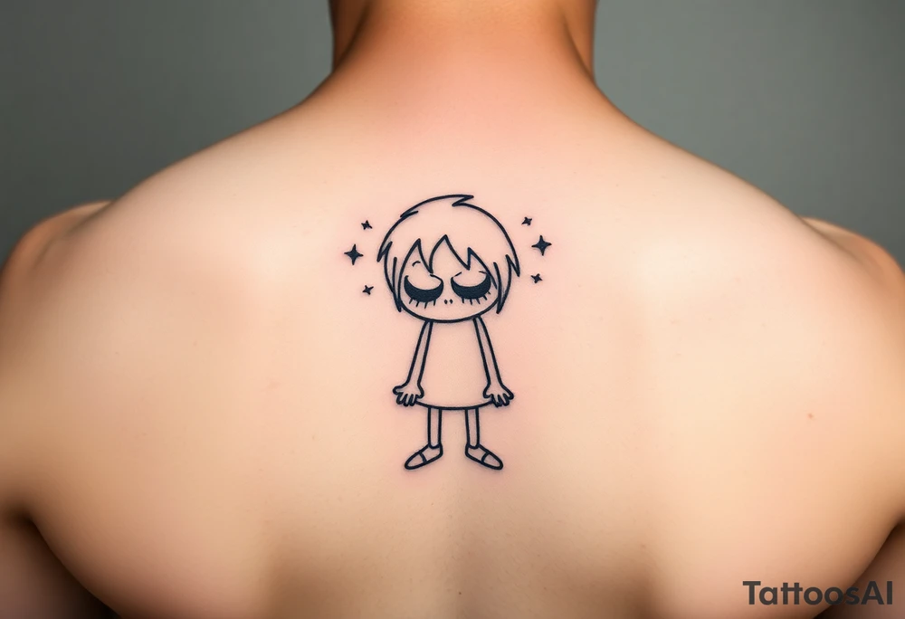 nostalgia sad alone tattoo idea