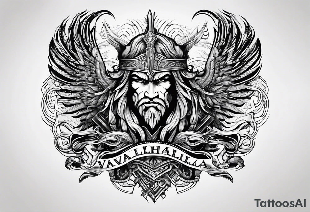Valhalla word tattoo idea