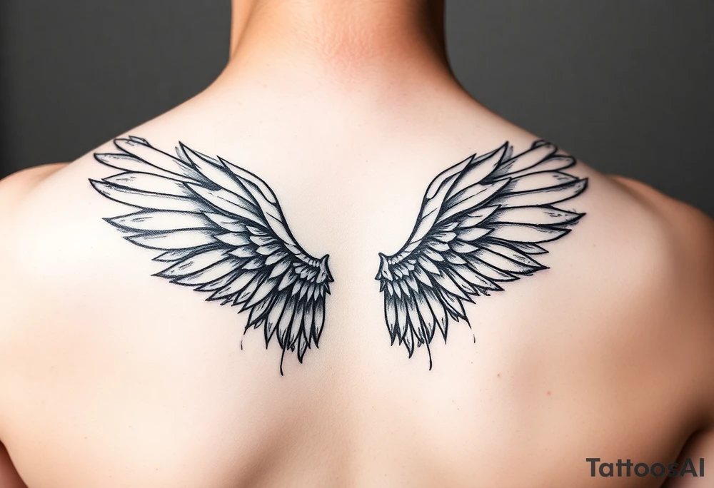 A feminine whimsical wings on forearm tattoo idea