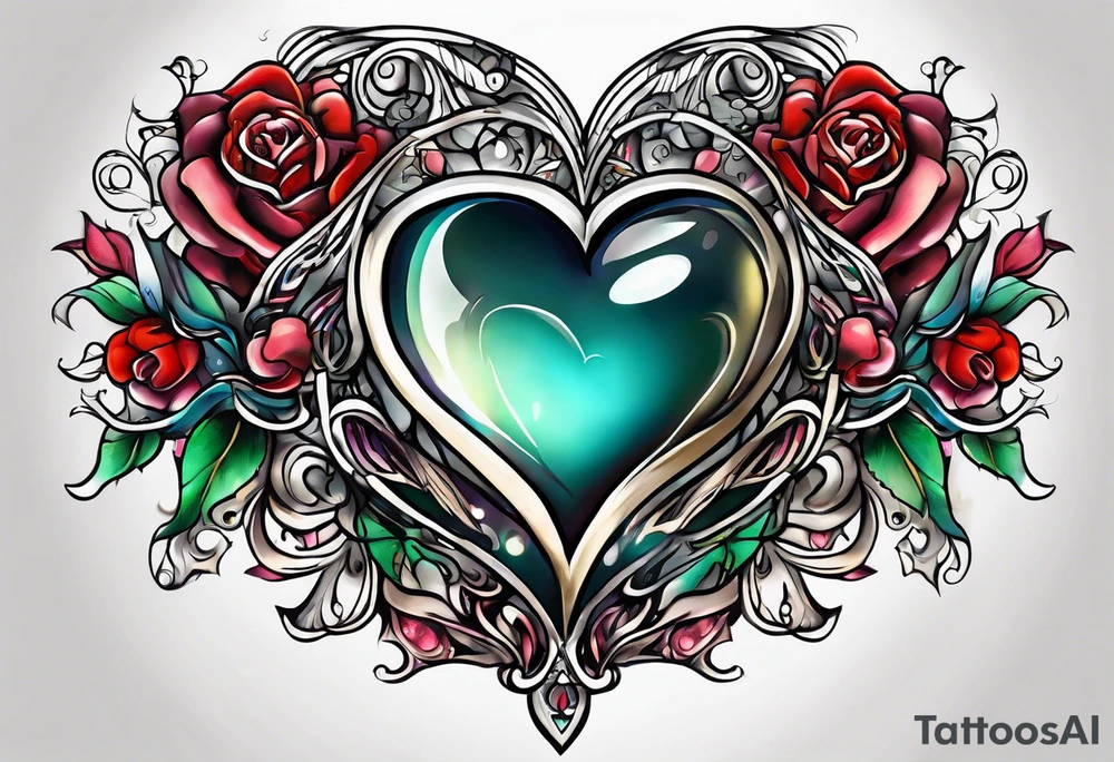 heart tattoo
“Gift from my mother
Curse from my pops” tattoo idea