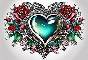 heart tattoo
“Gift from my mother
Curse from my pops” tattoo idea