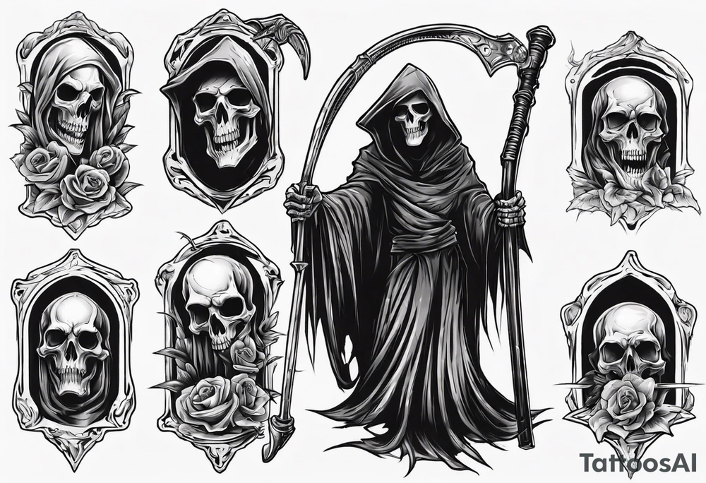 sexy grim reaper tattoo idea