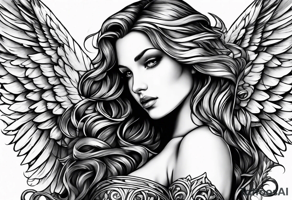 Angel tattoo idea