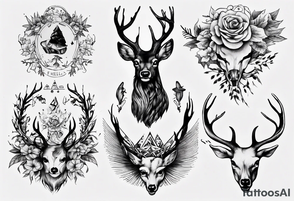Hirsch und forelle tattoo idea