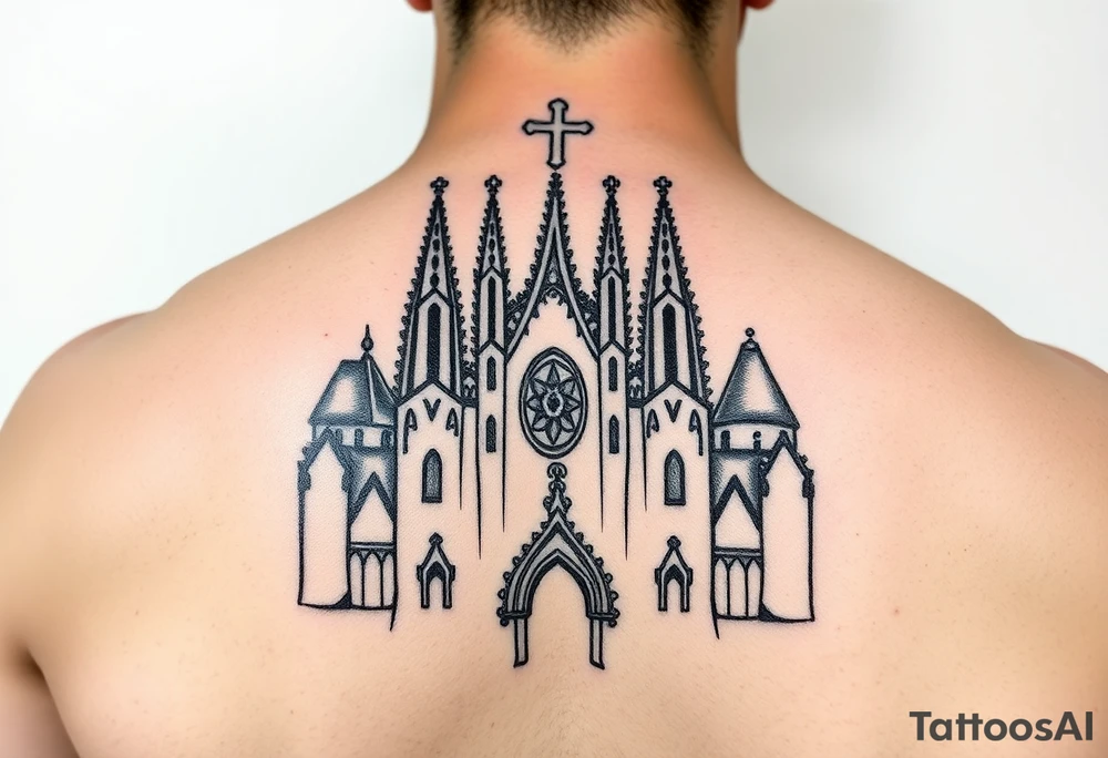 sagrada familia church Barcelona tattoo idea
