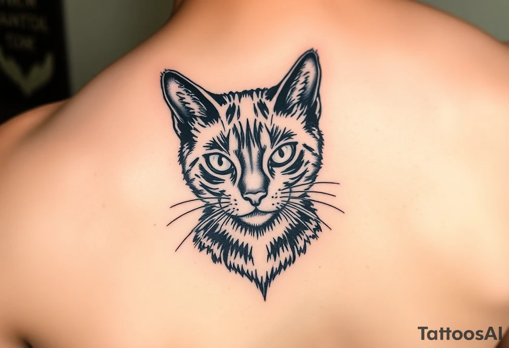 black cat tattoo idea