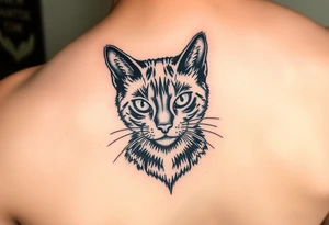 black cat tattoo idea