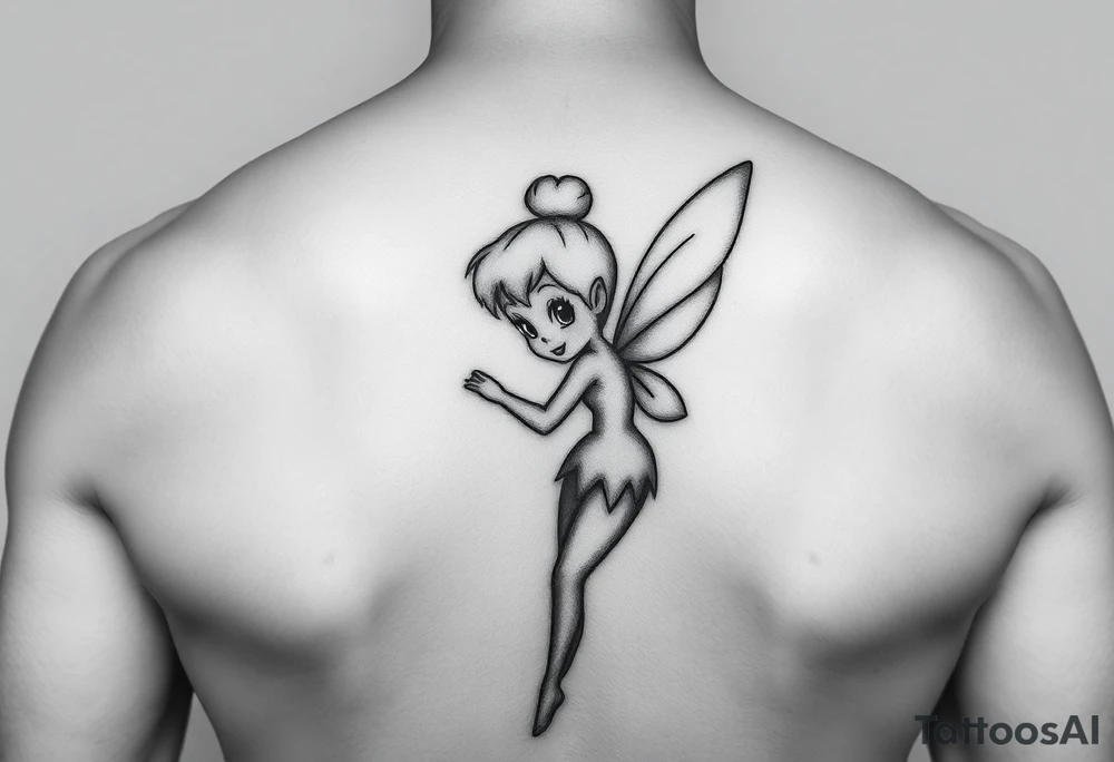 Tinkerbell all shaded tattoo idea