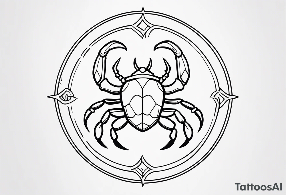Cancer Zodiac Sign tattoo idea