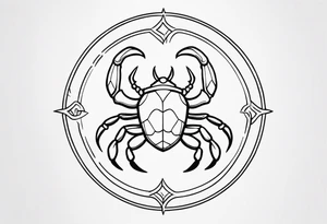 Cancer Zodiac Sign tattoo idea