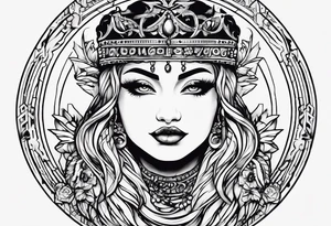 messy lines trash circcle logo tattoo idea