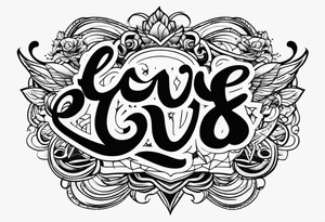 love us script tattoo idea