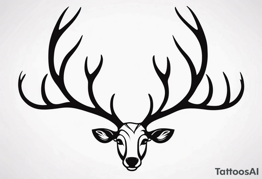 Reindeer antlers tattoo idea