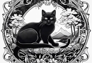 blackcat tattoo idea